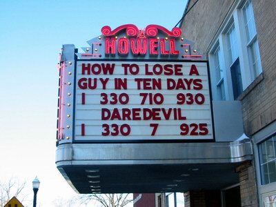 Howell Theatre - Recent Marquee Shot (newer photo)